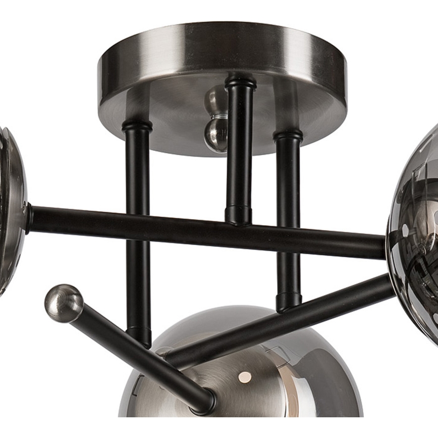 Lámpara de techo MALENA 3xE14/5W/230V negro/ahumado