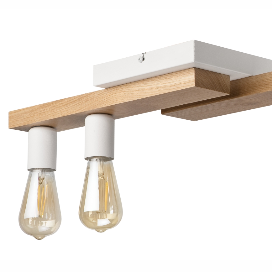 Lámpara de techo MATTE 2xE27/15W/230V + 3xG9/5W/230V blanco/roble