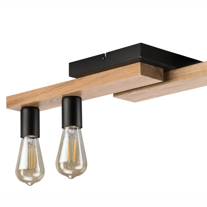 Lámpara de techo MATTE 2xE27/15W/230V + 3xG9/5W/230V negro/roble