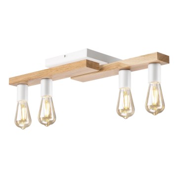 Lámpara de techo MATTE 4xE27/15W/230V blanco/roble
