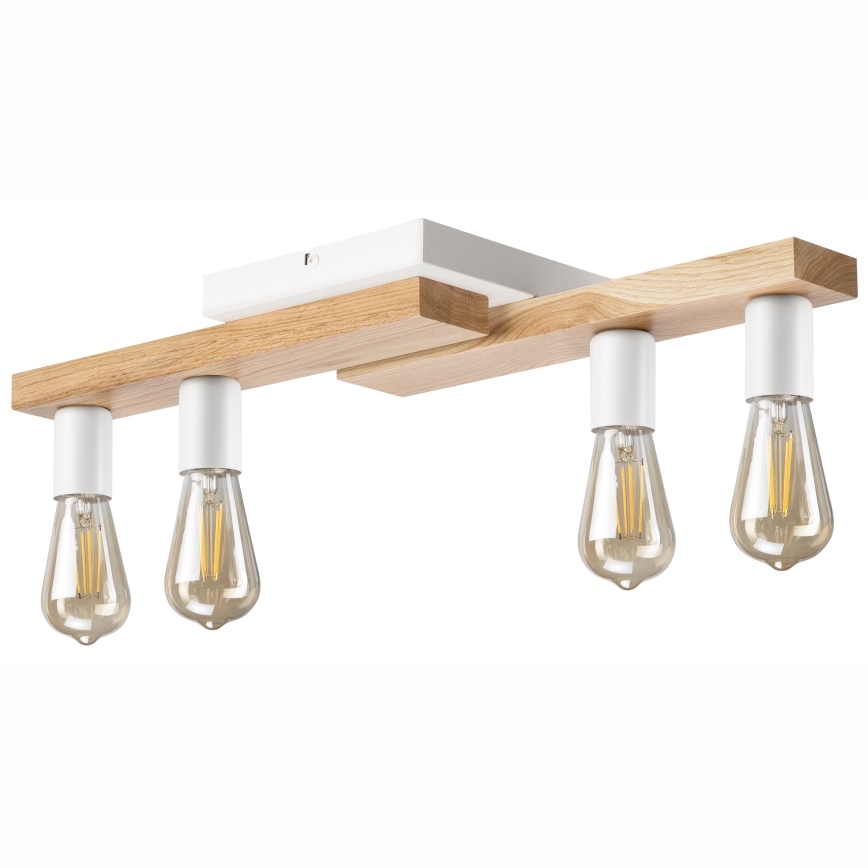 Lámpara de techo MATTE 4xE27/15W/230V blanco/roble