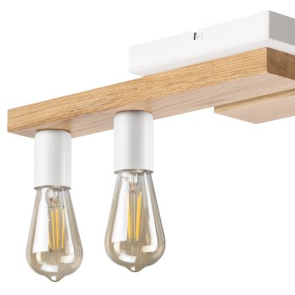 Lámpara de techo MATTE 4xE27/15W/230V blanco/roble