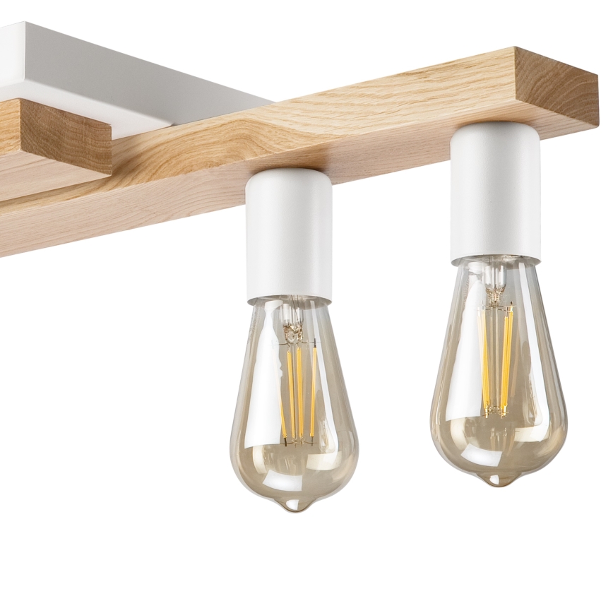 Lámpara de techo MATTE 4xE27/15W/230V blanco/roble