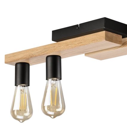 Lámpara de techo MATTE 4xE27/15W/230V negro/roble