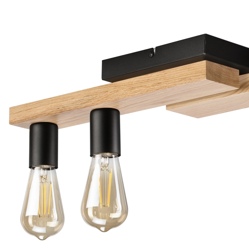 Lámpara de techo MATTE 4xE27/15W/230V negro/roble