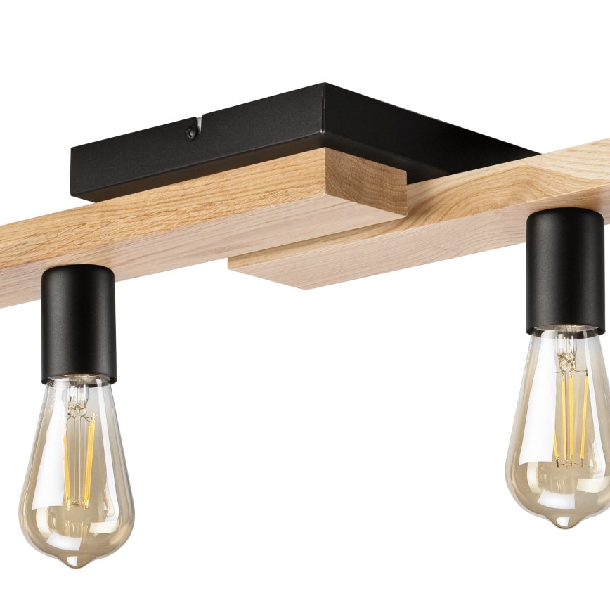 Lámpara de techo MATTE 4xE27/15W/230V negro/roble