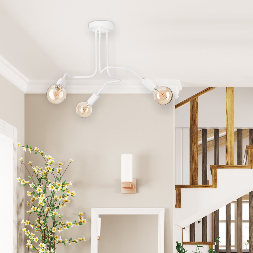 Lámpara de techo MATYLDA 3xE27/60W/230V blanco
