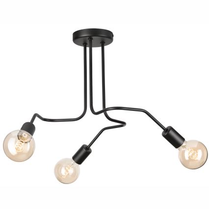 Lámpara de techo MATYLDA 3xE27/60W/230V negro
