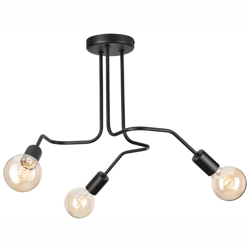 Lámpara de techo MATYLDA 3xE27/60W/230V negro