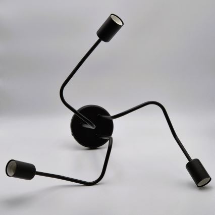 Lámpara de techo MATYLDA 3xE27/60W/230V negro