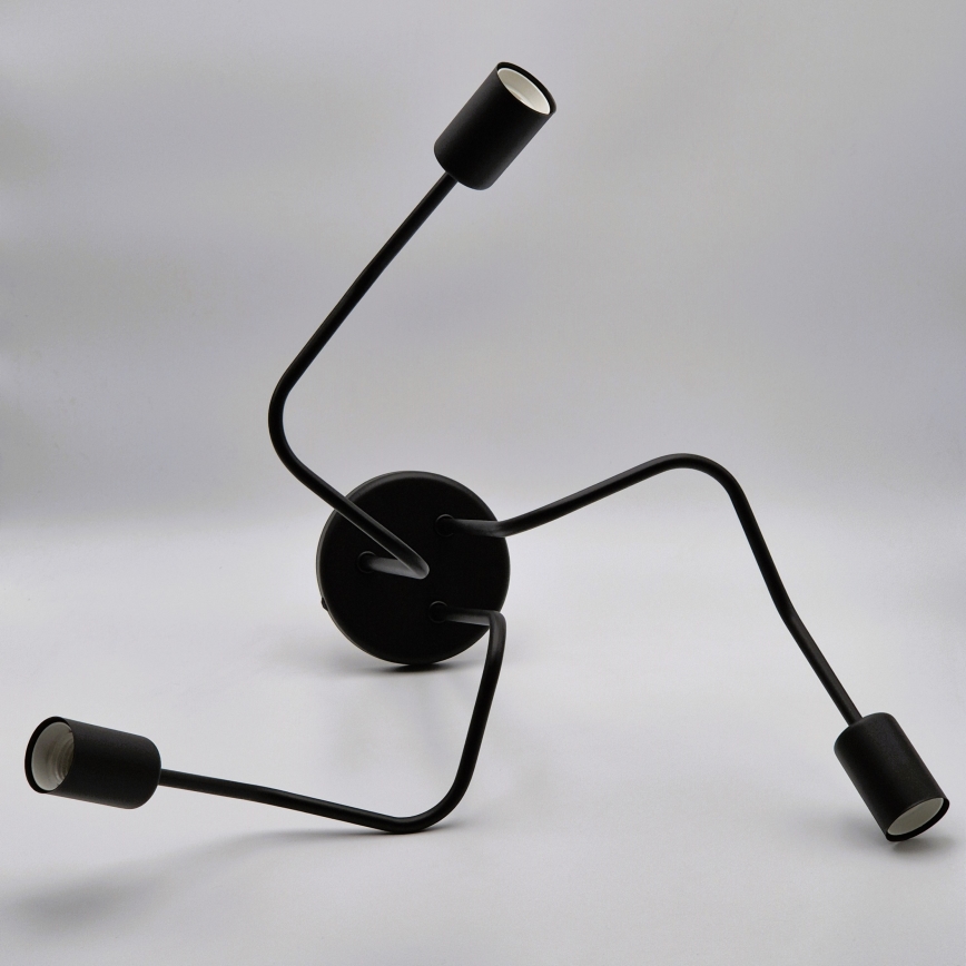 Lámpara de techo MATYLDA 3xE27/60W/230V negro