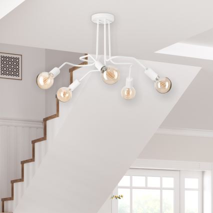 Lámpara de techo MATYLDA 5xE27/60W/230V blanco