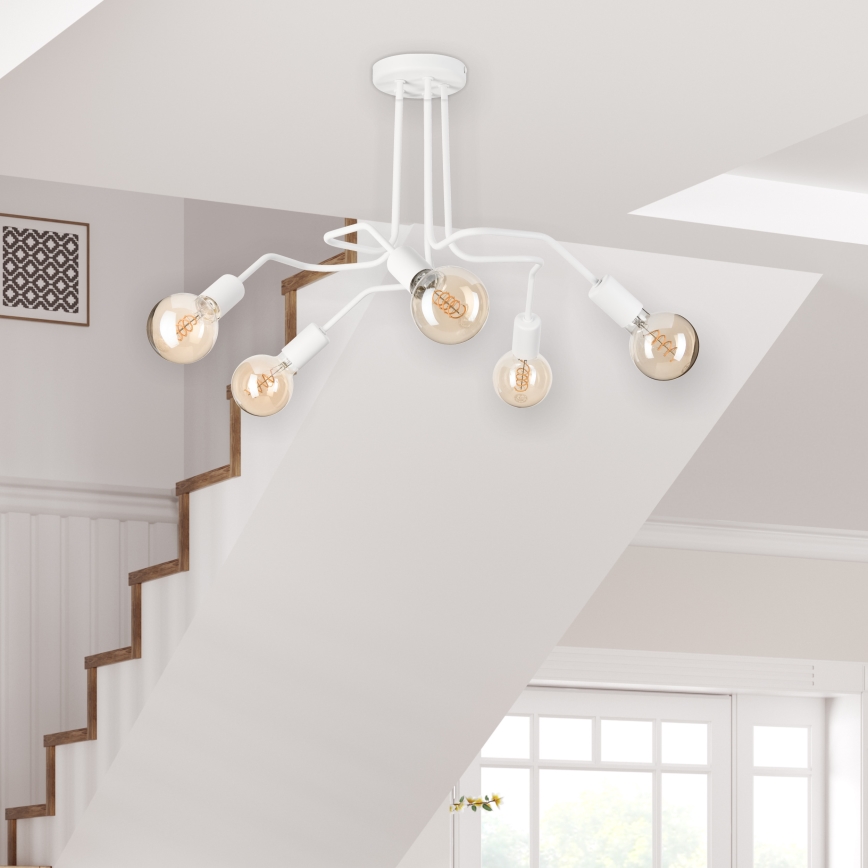 Lámpara de techo MATYLDA 5xE27/60W/230V blanco