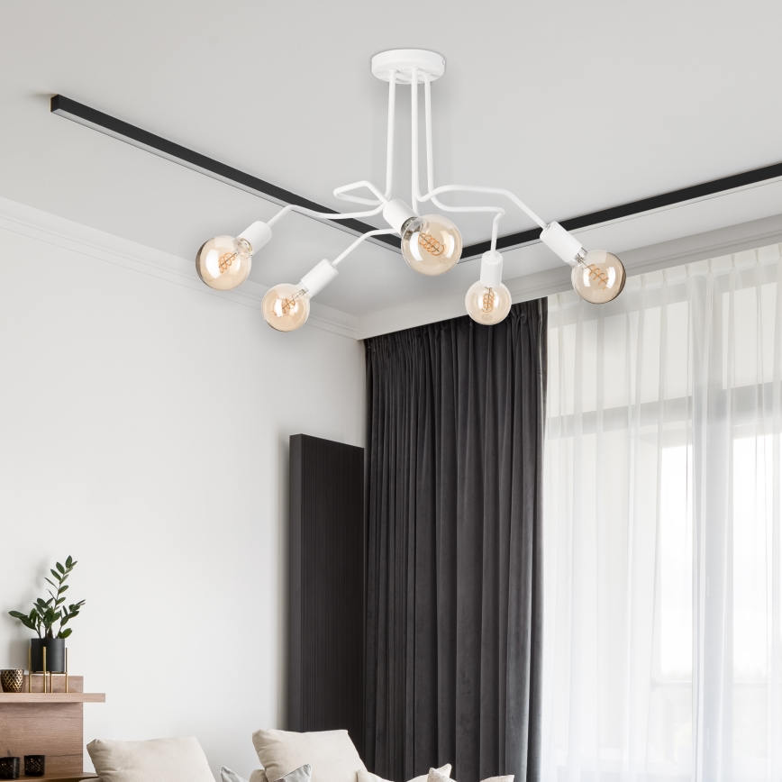 Lámpara de techo MATYLDA 5xE27/60W/230V blanco