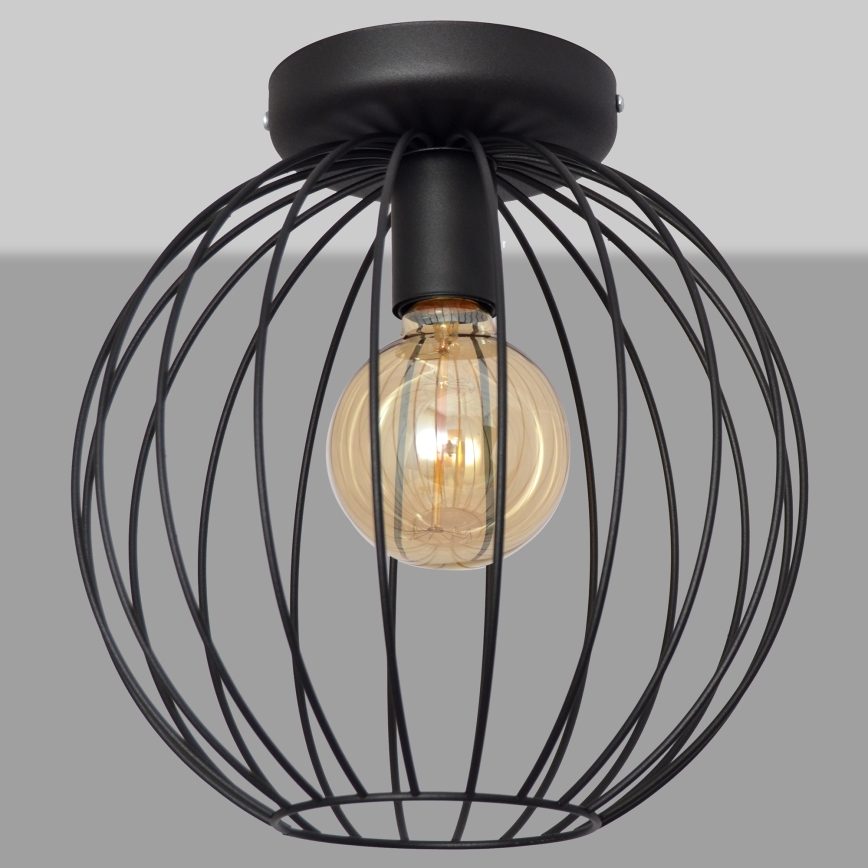 Lámpara de techo MERCURE 1xE27/15W/230V diámetro 30 cm negro
