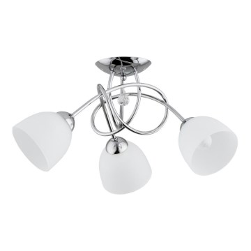 Lámpara de techo MODENA 3xE27/60W/230V cromo brillante/blanco