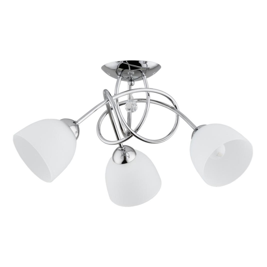 Lámpara de techo MODENA 3xE27/60W/230V cromo brillante/blanco