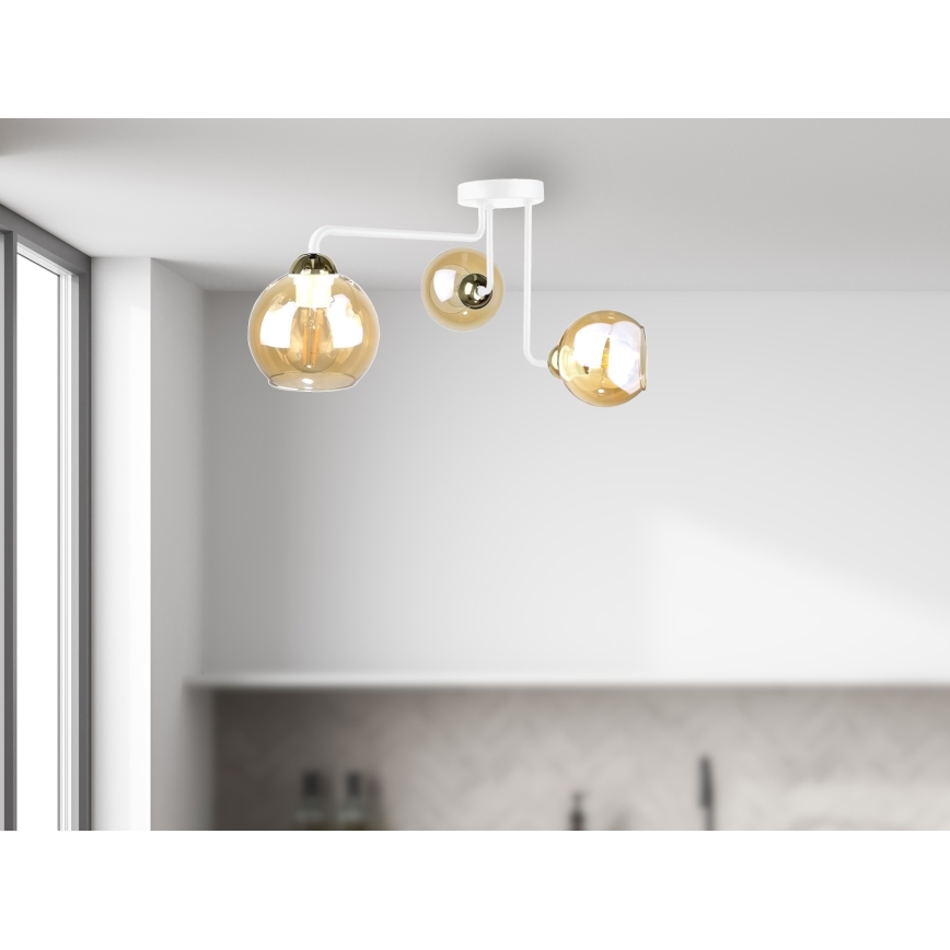 Lámpara de techo MONDE WHITE 3xE27/60W/230V