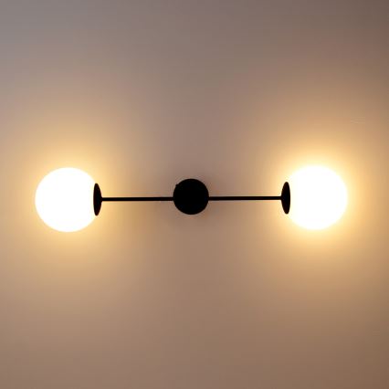 Lámpara de techo MOON 2xE27/15W/230V negro