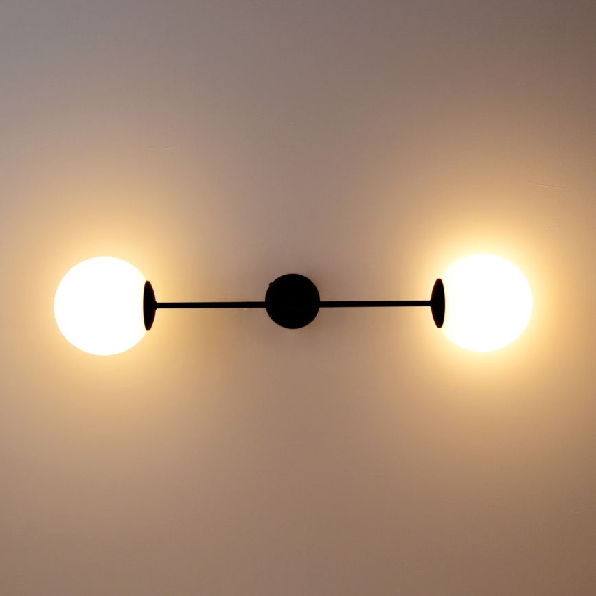 Lámpara de techo MOON 2xE27/15W/230V negro