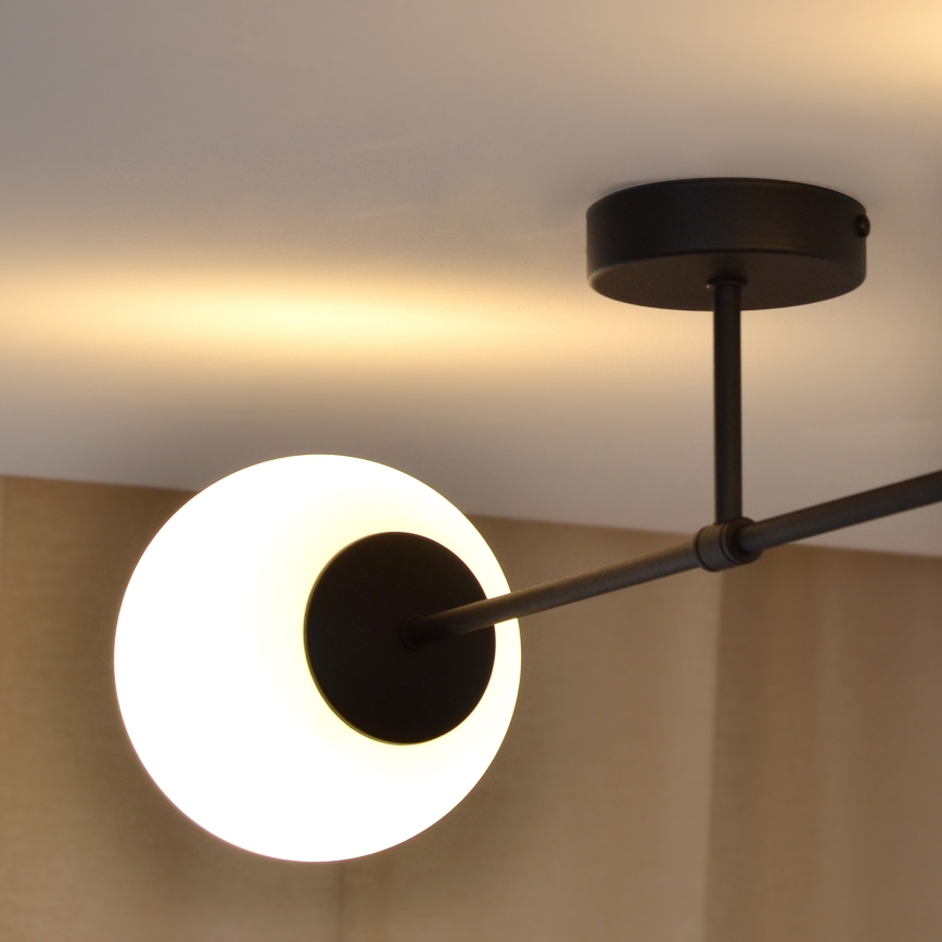 Lámpara de techo MOON 2xE27/15W/230V negro