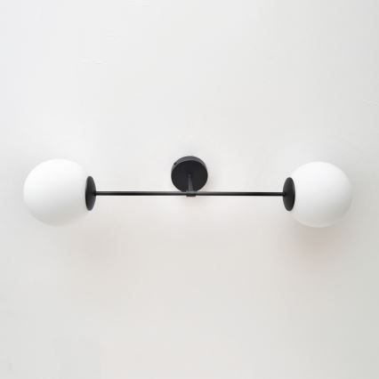 Lámpara de techo MOON 2xE27/15W/230V negro