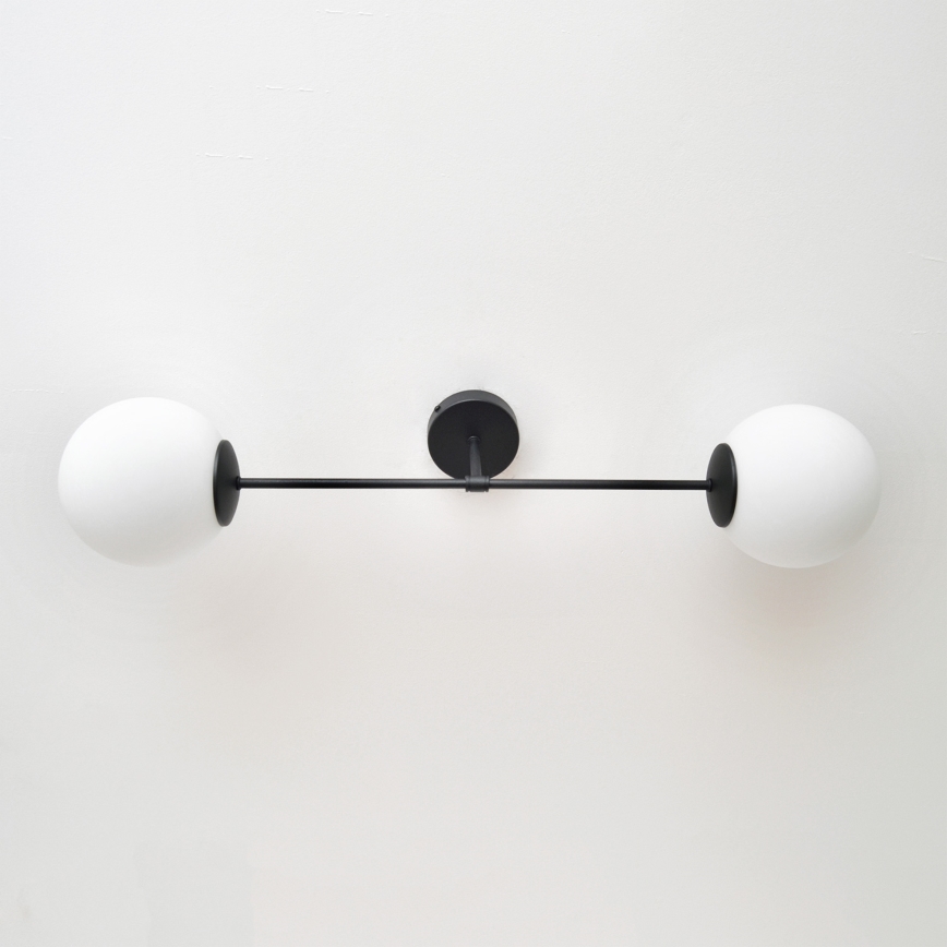 Lámpara de techo MOON 2xE27/15W/230V negro