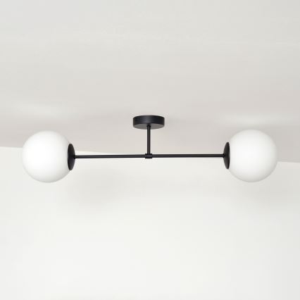 Lámpara de techo MOON 2xE27/15W/230V negro