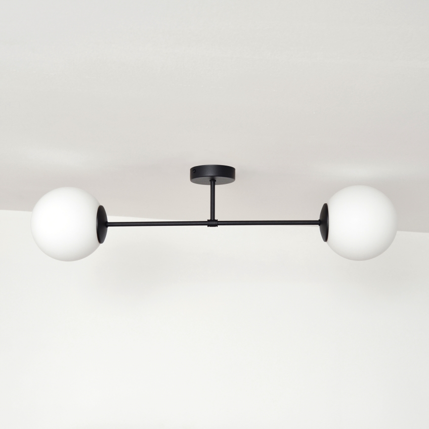 Lámpara de techo MOON 2xE27/15W/230V negro
