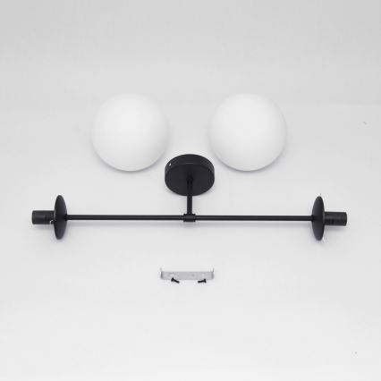Lámpara de techo MOON 2xE27/15W/230V negro