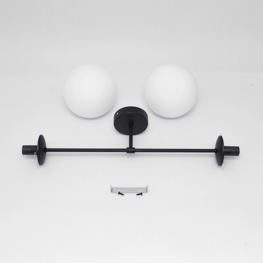 Lámpara de techo MOON 2xE27/15W/230V negro