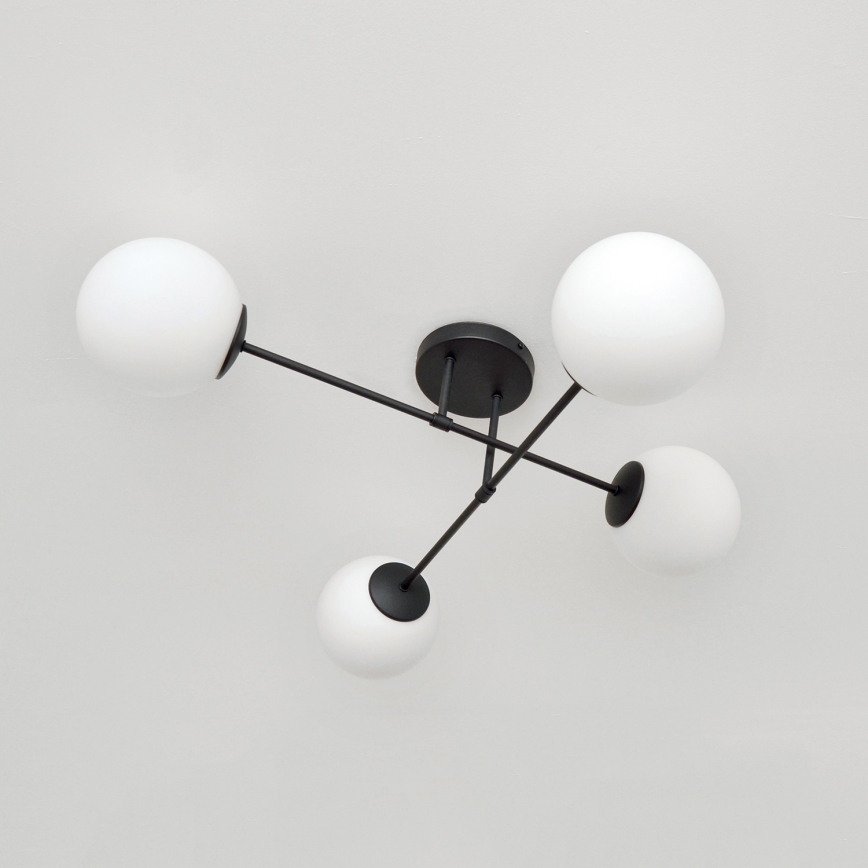 Lámpara de techo MOON 4xE27/15W/230V negro