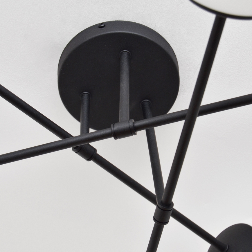 Lámpara de techo MOON 6xE27/15W/230V negro