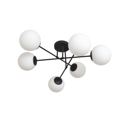 Lámpara de techo MOON 6xE27/15W/230V negro