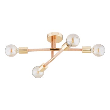 Lámpara de techo OTELLO 4xE27/15W/230V dorado/beige