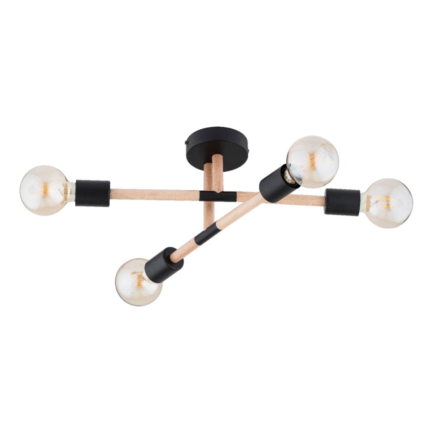 Lámpara de techo OTELLO 4xE27/15W/230V negro/beige