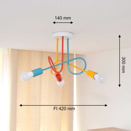 Lámpara de techo OXFORD 3xE27/15W/230V