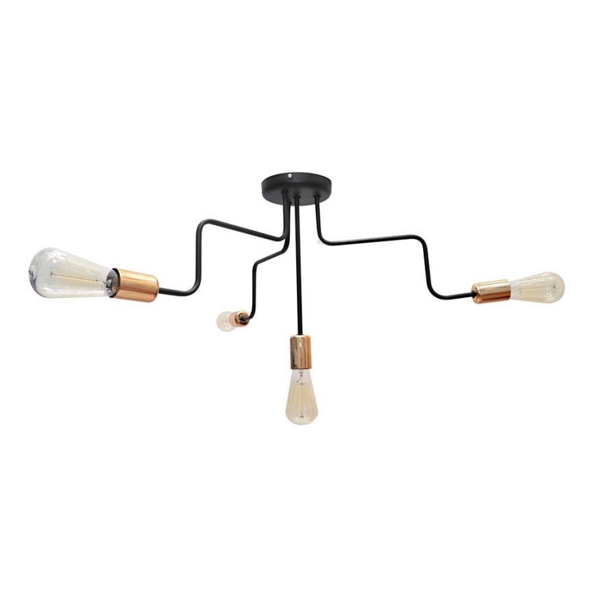 Lámpara de techo OXFORD 4xE27/15W/230V negro