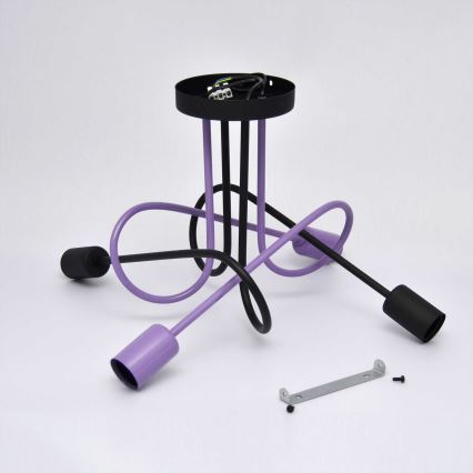 Lámpara de techo OXFORD 4xE27/15W/230V negro/morada