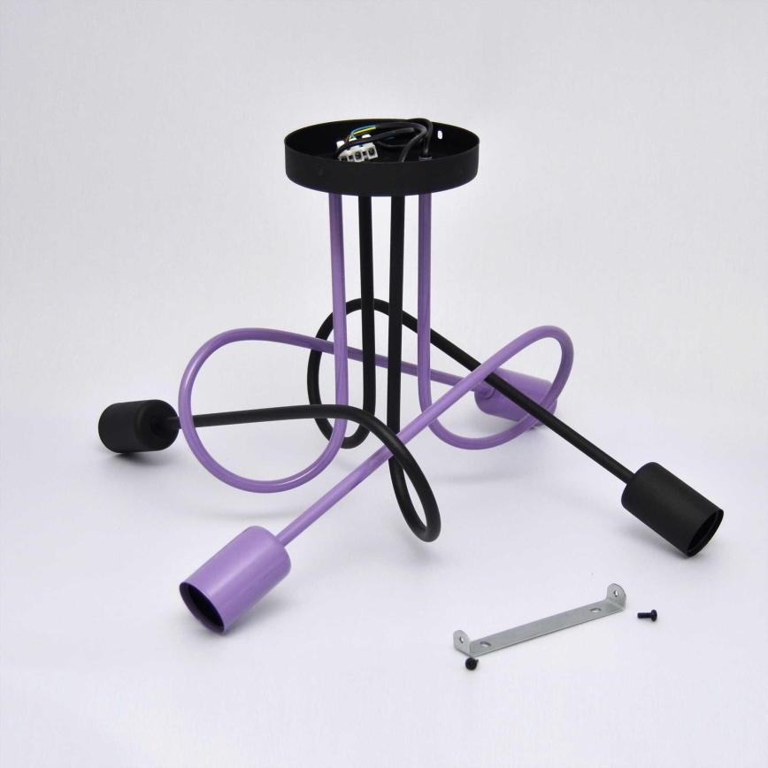 Lámpara de techo OXFORD 4xE27/15W/230V negro/morada