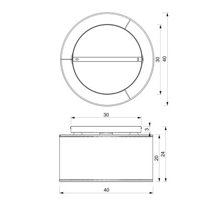 Lámpara de techo RATTAN 3xE27/60W/230V ratán