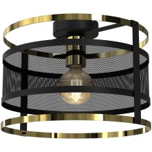 Lámpara de techo RIM 1xE27/60W/230V negro/dorado