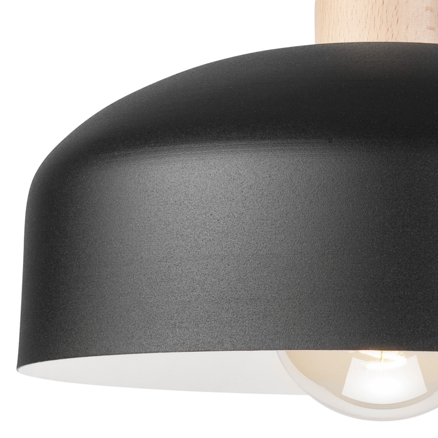 Lámpara de techo RINA 1xE27/15W/230V negro/haya