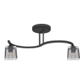 Lámpara de techo SANTOS 2xE27/15W/230V negra