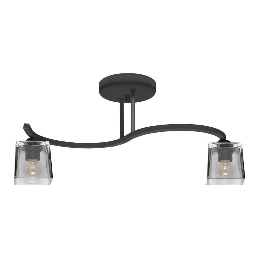 Lámpara de techo SANTOS 2xE27/15W/230V negra