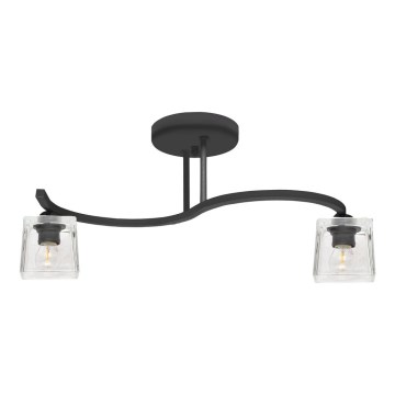 Lámpara de techo SANTOS 2xE27/15W/230V negro/clara