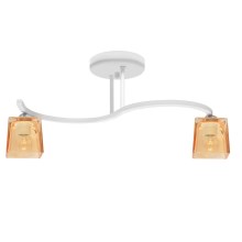 Lámpara de techo SANTOS 2xE27/60W/230V blanco/naranja