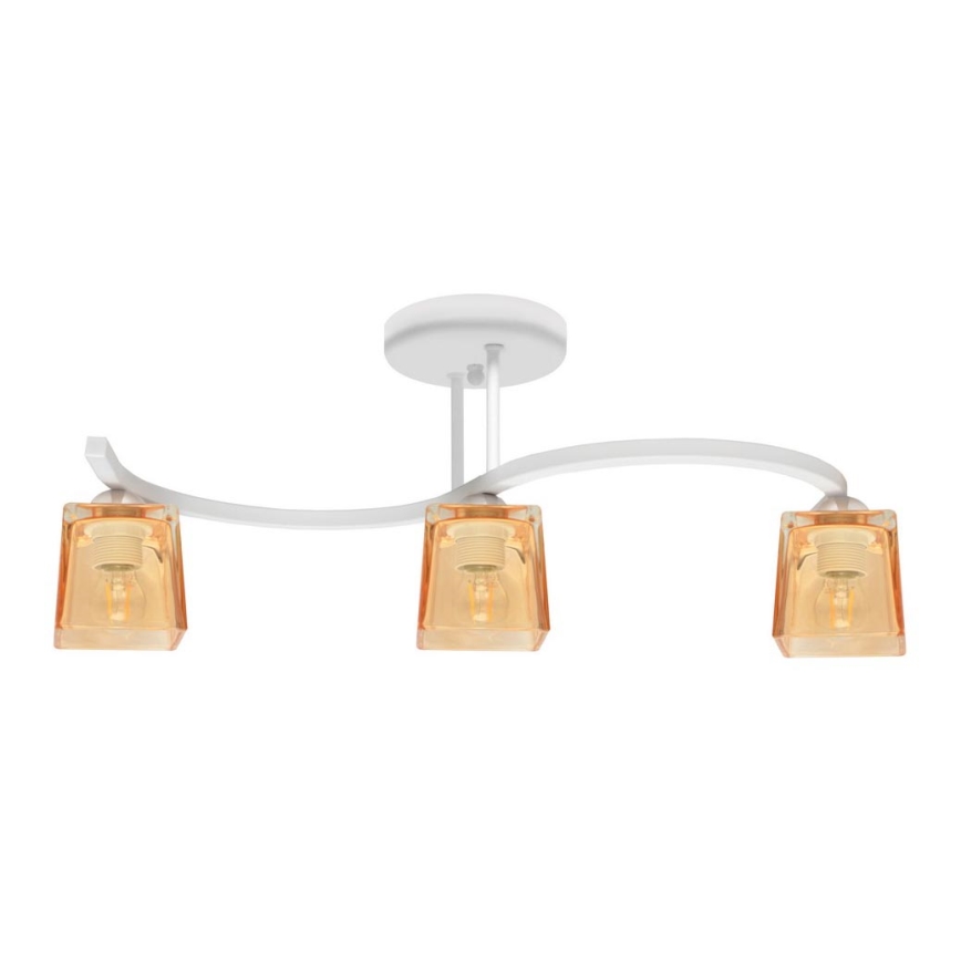 Lámpara de techo SANTOS 3xE27/15W/230V blanco/naranja