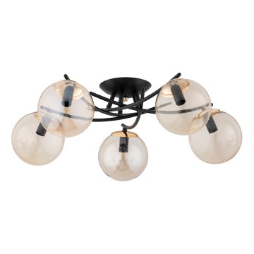 Lámpara de techo SAVI 5xE14/10W/230V negro/dorado