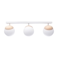 Lámpara de techo SFERA WOOD 3xE14/40W/230V blanco